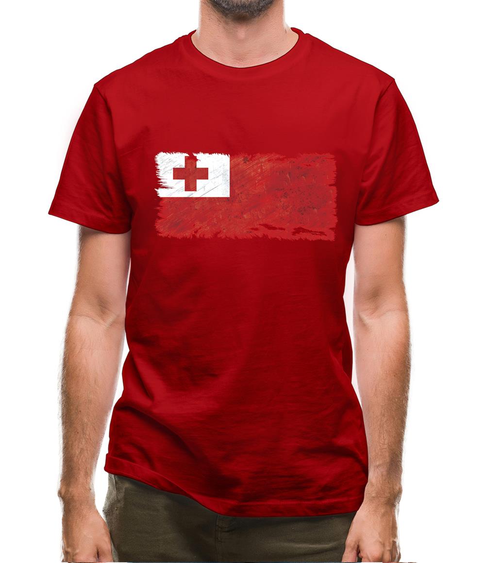 Tonga Grunge Style Flag Mens T-Shirt Tonga Grunge Style Flag Mens T-Shirt