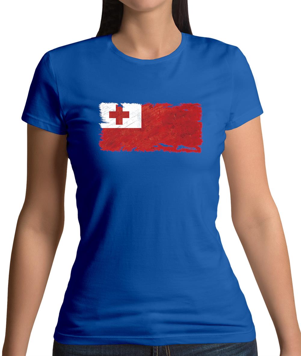 Tonga Grunge Style Flag Womens T-Shirt Tonga Grunge Style Flag Womens T-Shirt