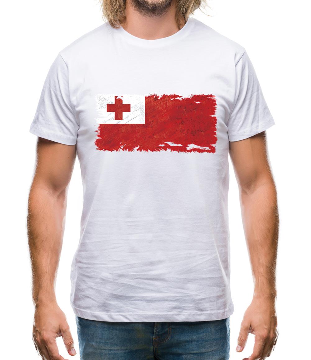 Tonga Grunge Style Flag Mens T-Shirt Tonga Grunge Style Flag Mens T-Shirt