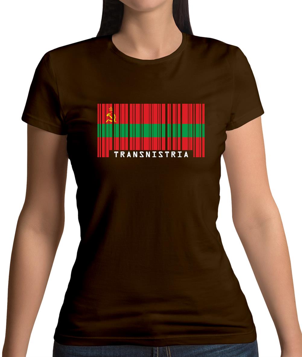 Transnistria Barcode Style Flag Womens T-Shirt Transnistria Barcode Style Flag Womens T-Shirt