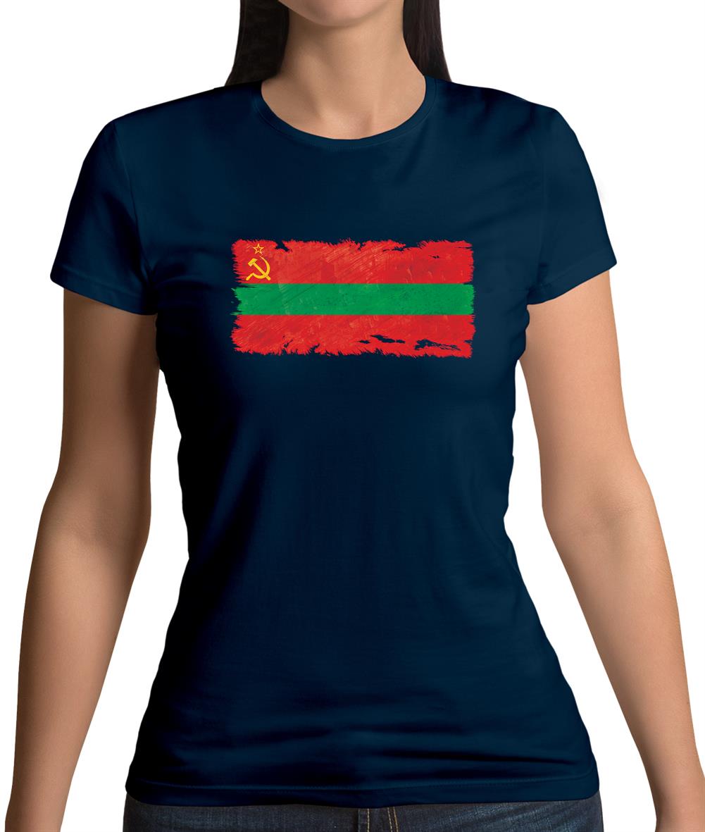 Transnistria Grunge Style Flag Womens T-Shirt Transnistria Grunge Style Flag Womens T-Shirt