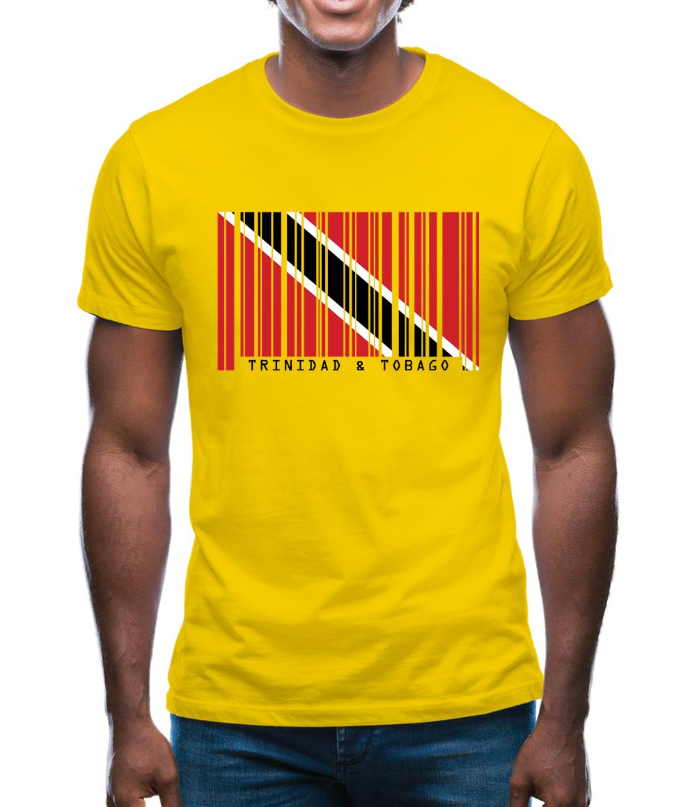 Trinidad And Tobago Barcode Style Flag Mens T-Shirt Trinidad And Tobago Barcode Style Flag Mens T-Shirt