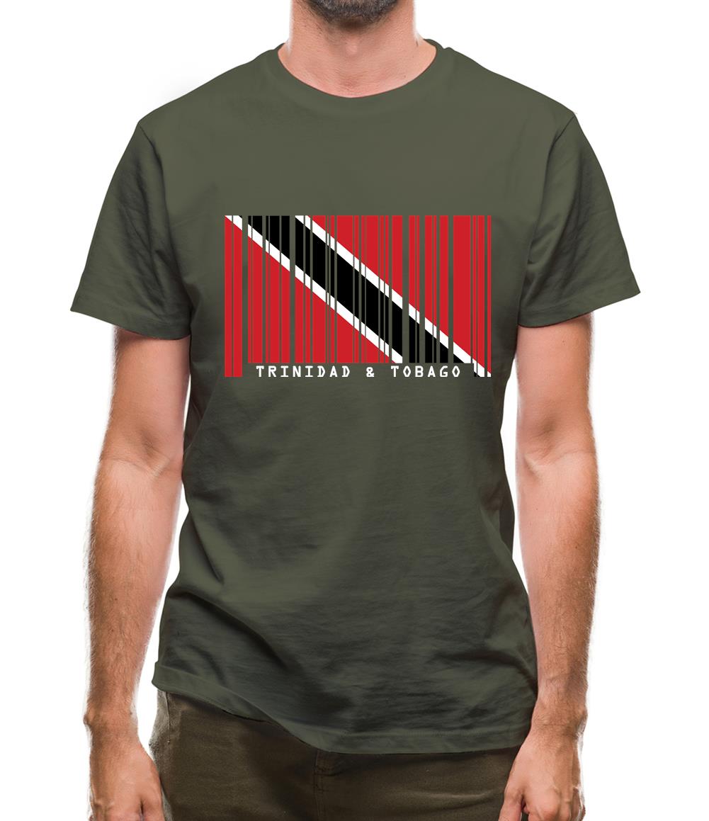 Trinidad And Tobago Barcode Style Flag Mens T-Shirt Trinidad And Tobago Barcode Style Flag Mens T-Shirt