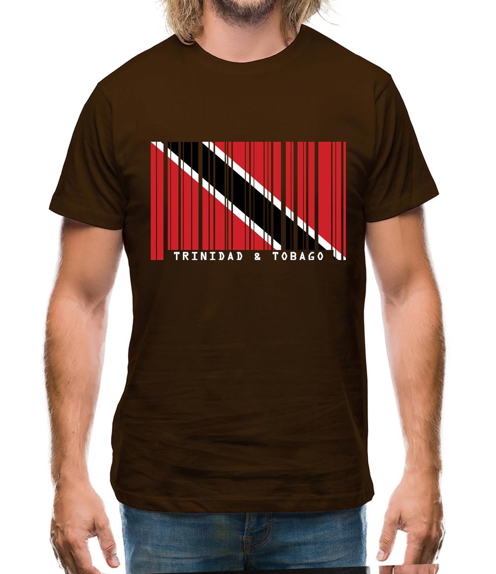 Trinidad And Tobago Barcode Style Flag Mens T-Shirt Trinidad And Tobago Barcode Style Flag Mens T-Shirt