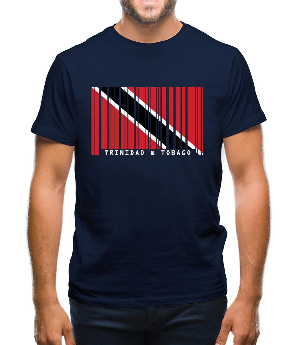 Trinidad And Tobago Barcode Style Flag Mens T-Shirt Trinidad And Tobago Barcode Style Flag Mens T-Shirt