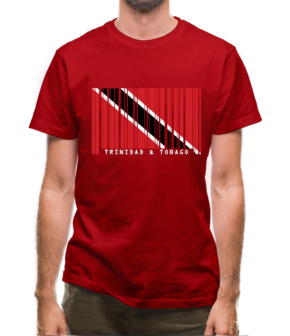 Trinidad And Tobago Barcode Style Flag Mens T-Shirt Trinidad And Tobago Barcode Style Flag Mens T-Shirt