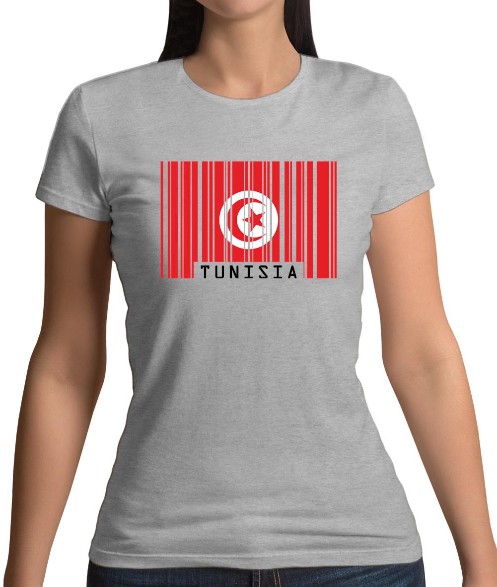 Tunisia Barcode Style Flag Womens T-Shirt Tunisia Barcode Style Flag Womens T-Shirt