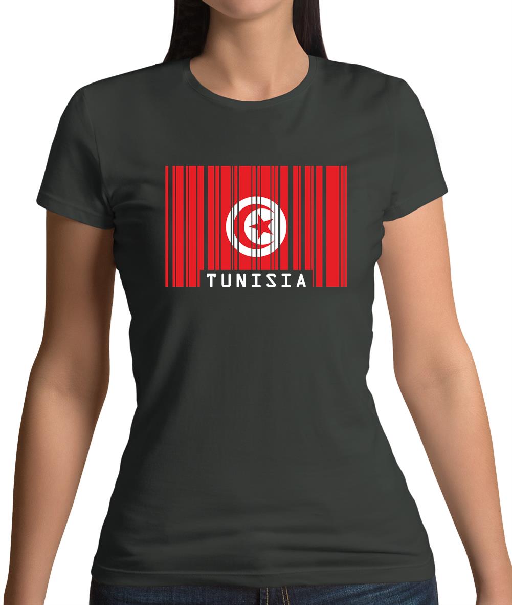 Tunisia Barcode Style Flag Womens T-Shirt Tunisia Barcode Style Flag Womens T-Shirt