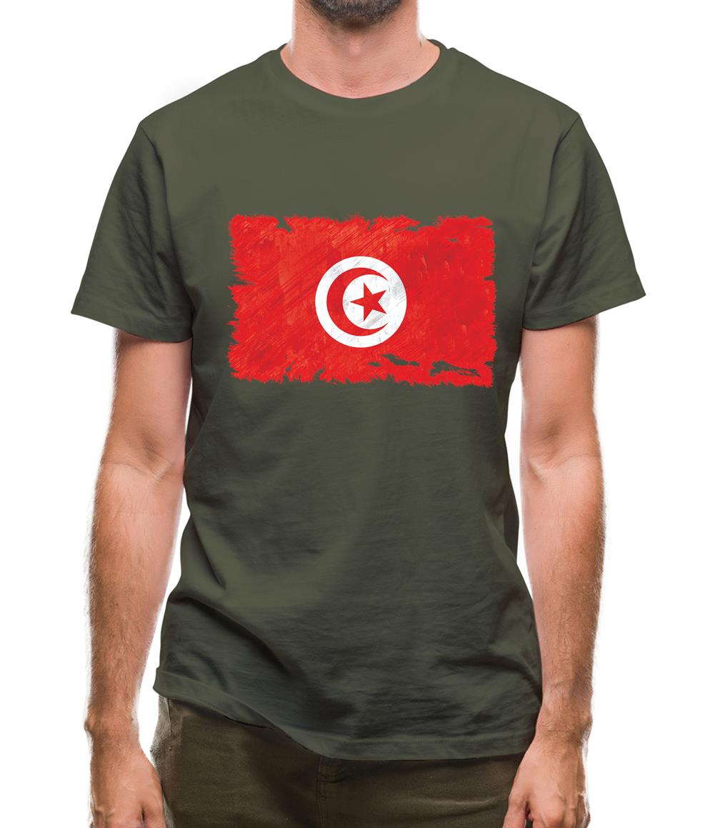 Tunisia Grunge Style Flag Mens T-Shirt Tunisia Grunge Style Flag Mens T-Shirt