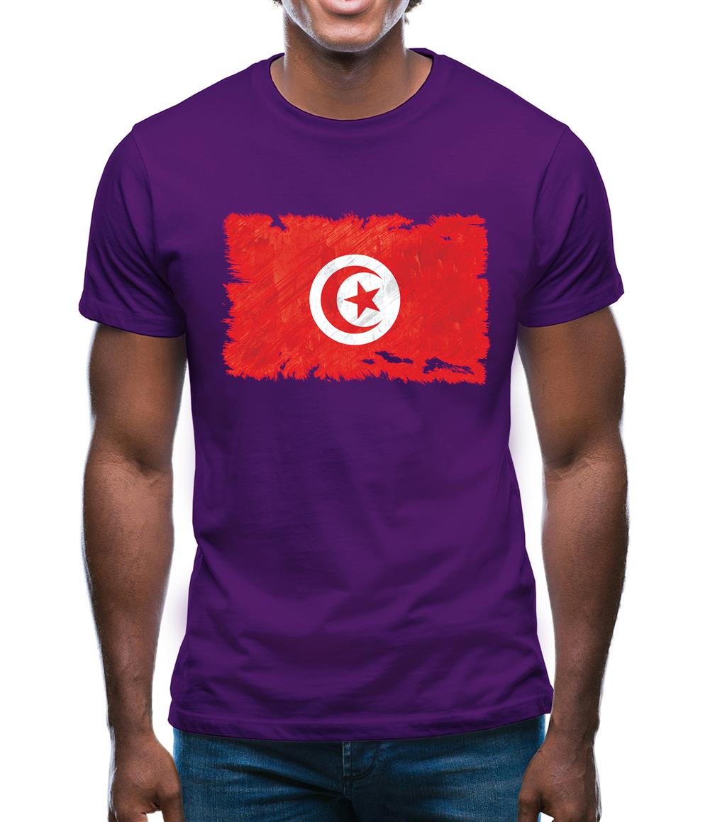 Tunisia Grunge Style Flag Mens T-Shirt Tunisia Grunge Style Flag Mens T-Shirt