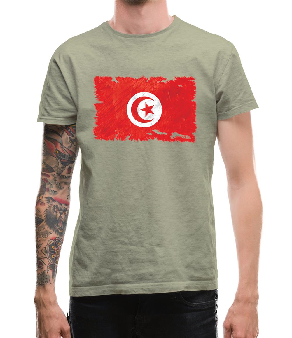 Tunisia Grunge Style Flag Mens T-Shirt Tunisia Grunge Style Flag Mens T-Shirt