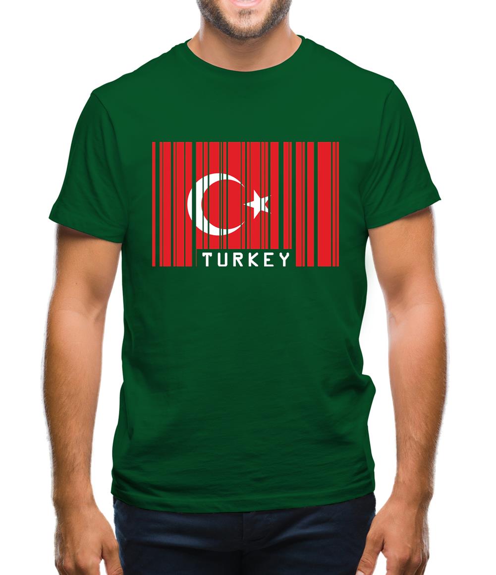 Turkey Barcode Style Flag Mens T-Shirt Turkey Barcode Style Flag Mens T-Shirt