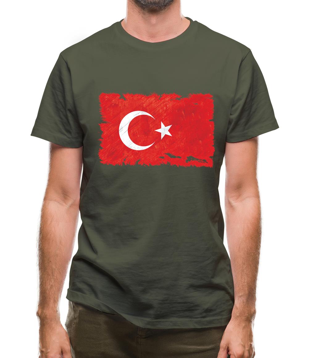 Turkey Grunge Style Flag Mens T-Shirt Turkey Grunge Style Flag Mens T-Shirt