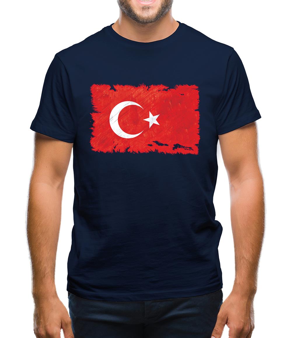 Turkey Grunge Style Flag Mens T-Shirt Turkey Grunge Style Flag Mens T-Shirt