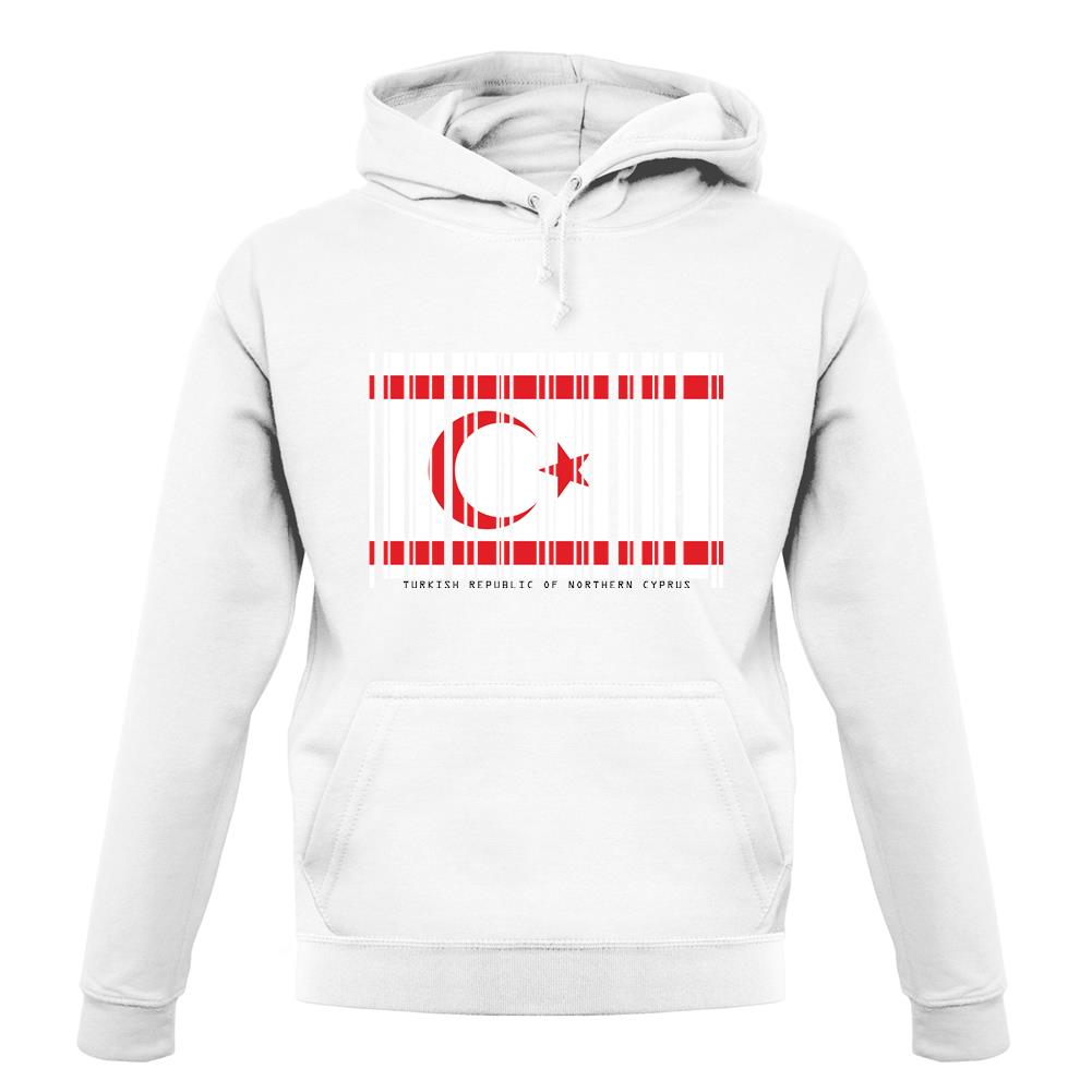 Turkish Republic Of Northern Cyprus Barcode Style Flag unisex hoodie Turkish Republic Of Northern Cyprus Barcode Style Flag unisex hoodie