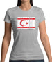 Turkish Republic Of Northern Cyprus Barcode Style Flag Womens T-Shirt Turkish Republic Of Northern Cyprus Barcode Style Flag Womens T-Shirt