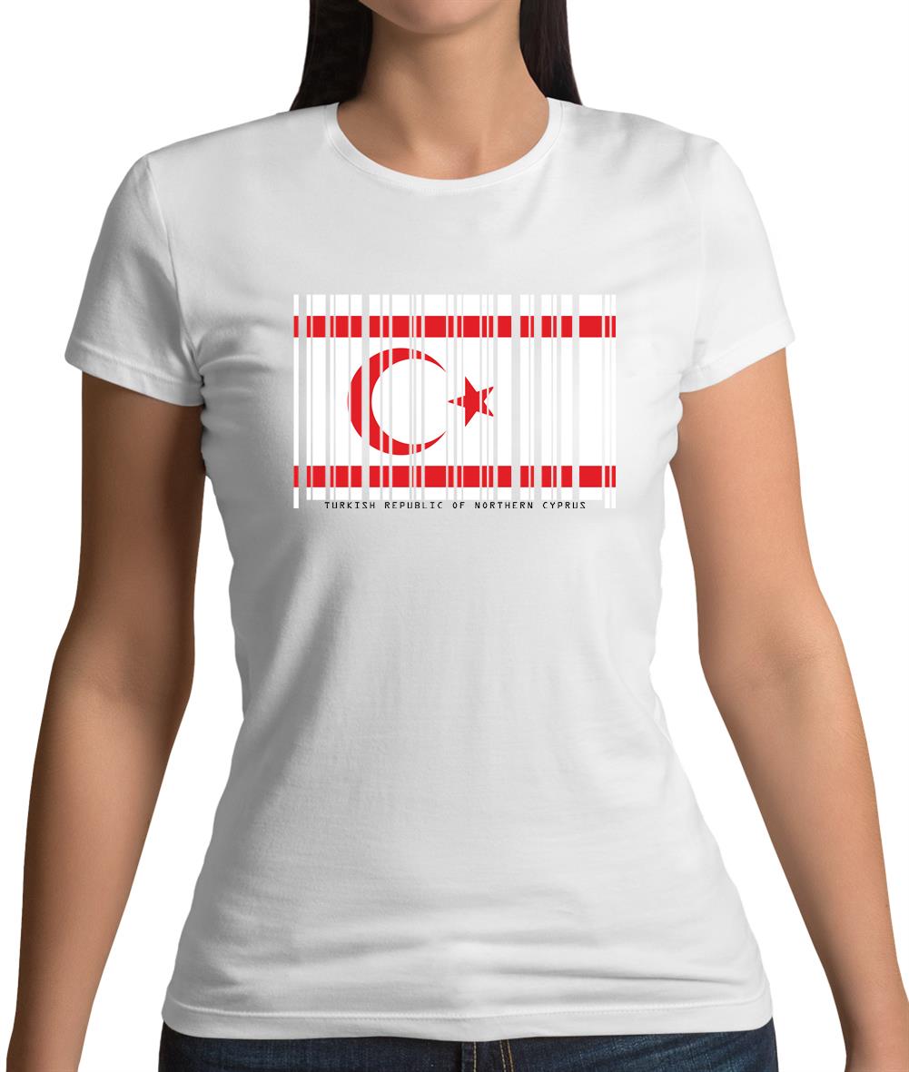 Turkish Republic Of Northern Cyprus Barcode Style Flag Womens T-Shirt Turkish Republic Of Northern Cyprus Barcode Style Flag Womens T-Shirt