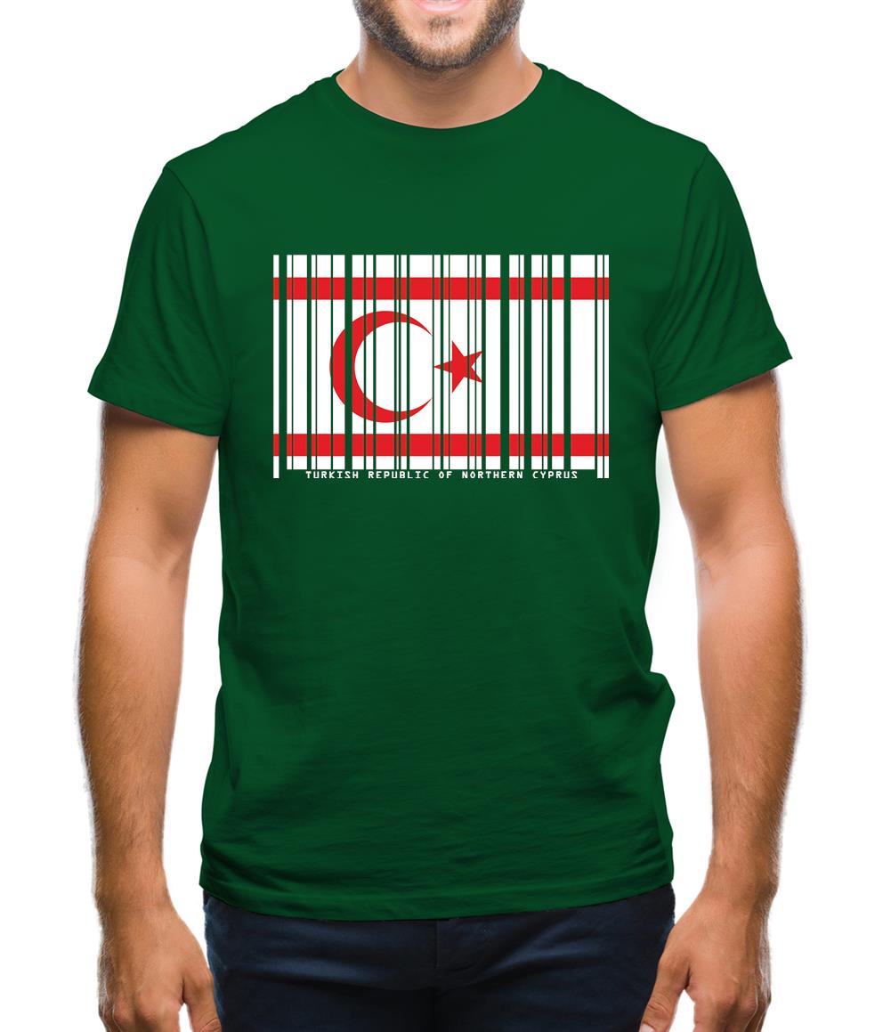 Turkish Republic Of Northern Cyprus Barcode Style Flag Mens T-Shirt Turkish Republic Of Northern Cyprus Barcode Style Flag Mens T-Shirt