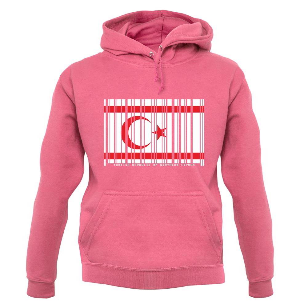 Turkish Republic Of Northern Cyprus Barcode Style Flag unisex hoodie Turkish Republic Of Northern Cyprus Barcode Style Flag unisex hoodie