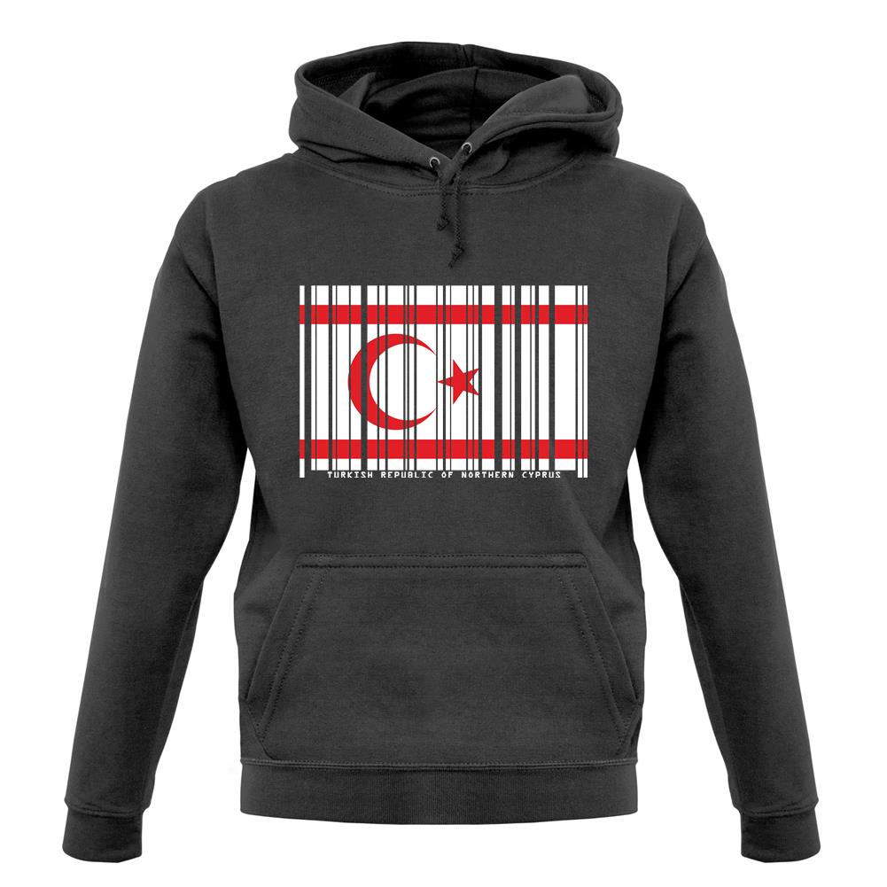 Turkish Republic Of Northern Cyprus Barcode Style Flag unisex hoodie Turkish Republic Of Northern Cyprus Barcode Style Flag unisex hoodie