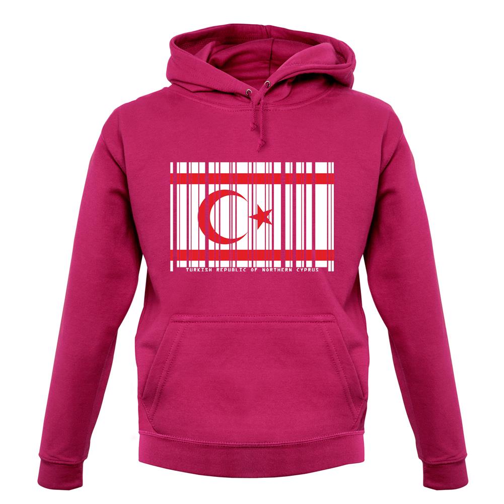 Turkish Republic Of Northern Cyprus Barcode Style Flag unisex hoodie Turkish Republic Of Northern Cyprus Barcode Style Flag unisex hoodie