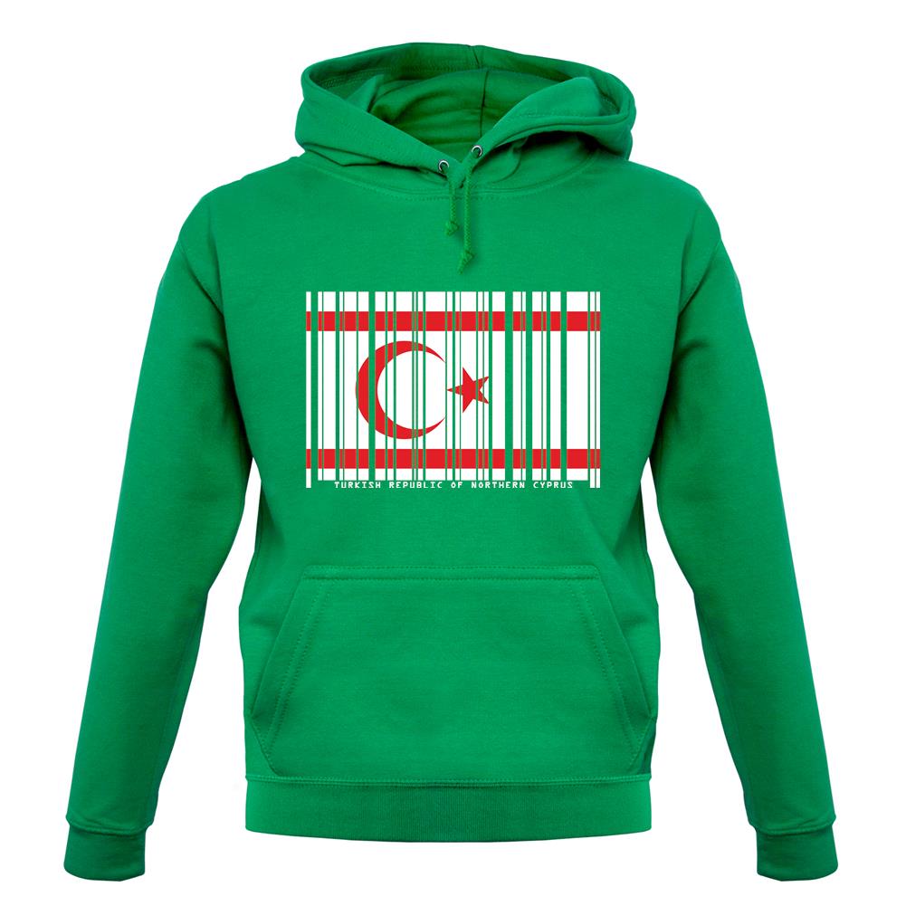 Turkish Republic Of Northern Cyprus Barcode Style Flag unisex hoodie Turkish Republic Of Northern Cyprus Barcode Style Flag unisex hoodie