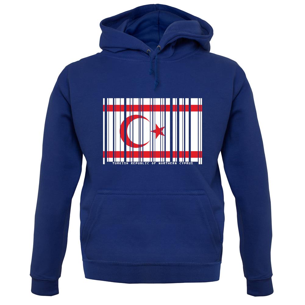 Turkish Republic Of Northern Cyprus Barcode Style Flag unisex hoodie Turkish Republic Of Northern Cyprus Barcode Style Flag unisex hoodie