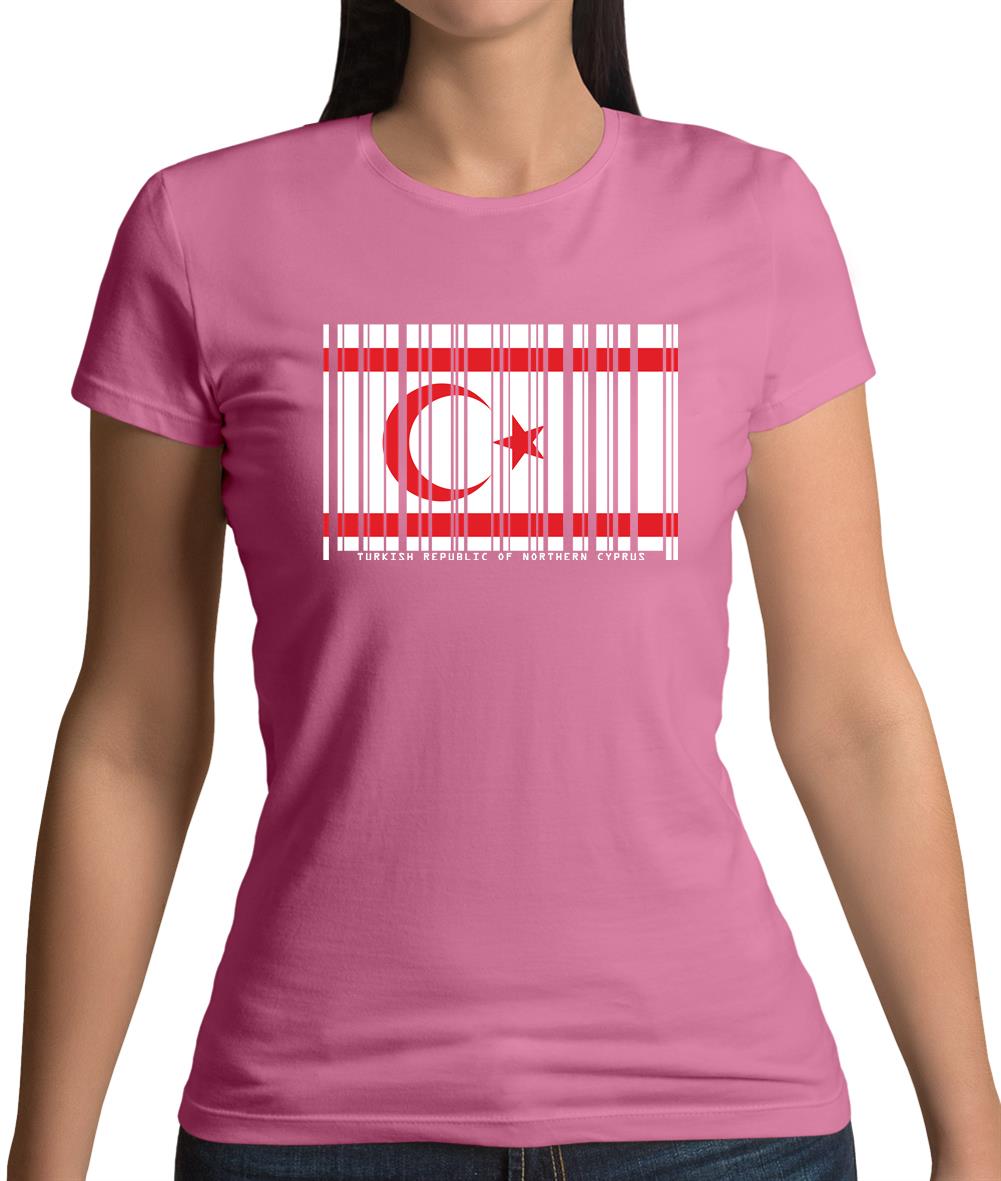 Turkish Republic Of Northern Cyprus Barcode Style Flag Womens T-Shirt Turkish Republic Of Northern Cyprus Barcode Style Flag Womens T-Shirt
