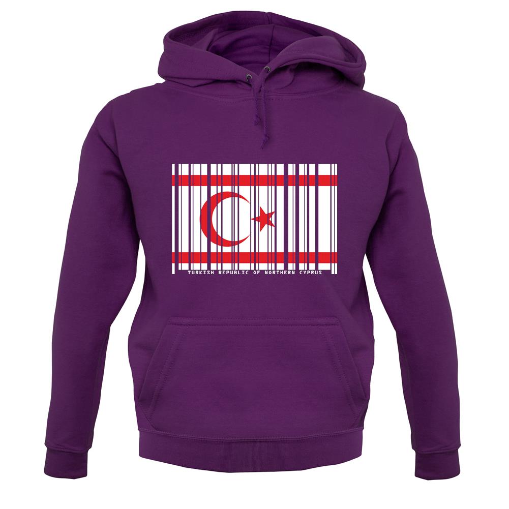Turkish Republic Of Northern Cyprus Barcode Style Flag unisex hoodie Turkish Republic Of Northern Cyprus Barcode Style Flag unisex hoodie