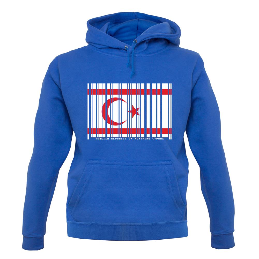 Turkish Republic Of Northern Cyprus Barcode Style Flag unisex hoodie Turkish Republic Of Northern Cyprus Barcode Style Flag unisex hoodie