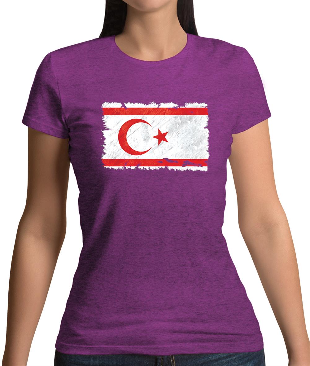 Turkish Republic Of Northern Cyprus Grunge Style Flag Womens T-Shirt Turkish Republic Of Northern Cyprus Grunge Style Flag Womens T-Shirt