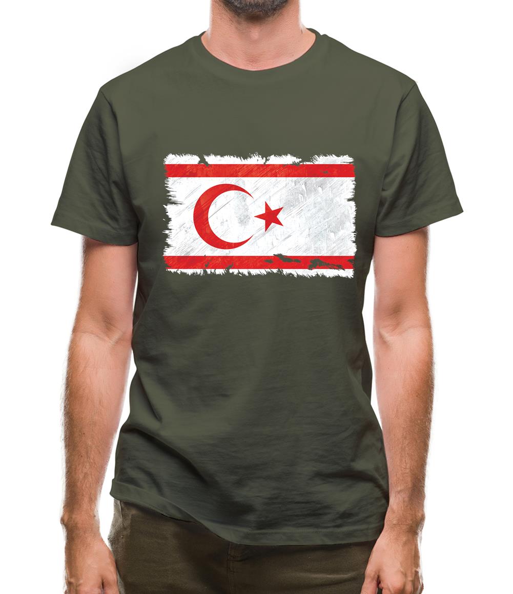 Turkish Republic Of Northern Cyprus Grunge Style Flag Mens T-Shirt Turkish Republic Of Northern Cyprus Grunge Style Flag Mens T-Shirt