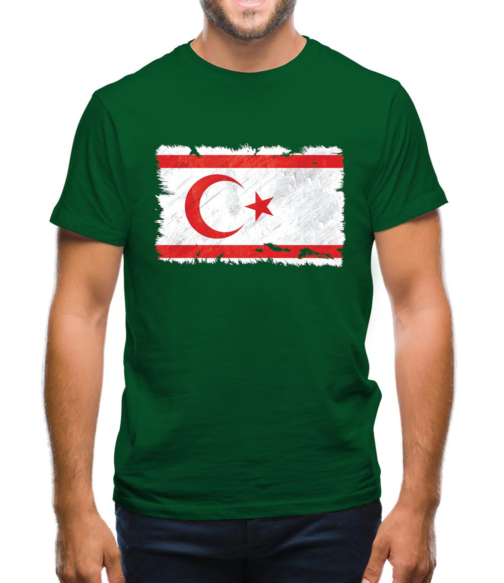 Turkish Republic Of Northern Cyprus Grunge Style Flag Mens T-Shirt Turkish Republic Of Northern Cyprus Grunge Style Flag Mens T-Shirt
