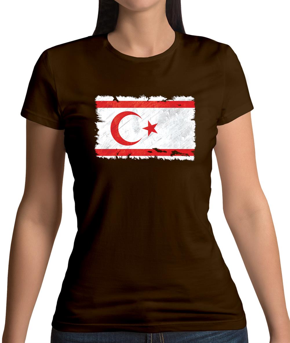 Turkish Republic Of Northern Cyprus Grunge Style Flag Womens T-Shirt Turkish Republic Of Northern Cyprus Grunge Style Flag Womens T-Shirt