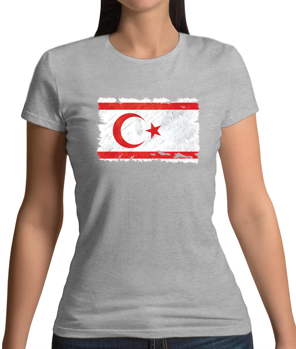 Turkish Republic Of Northern Cyprus Grunge Style Flag Womens T-Shirt Turkish Republic Of Northern Cyprus Grunge Style Flag Womens T-Shirt