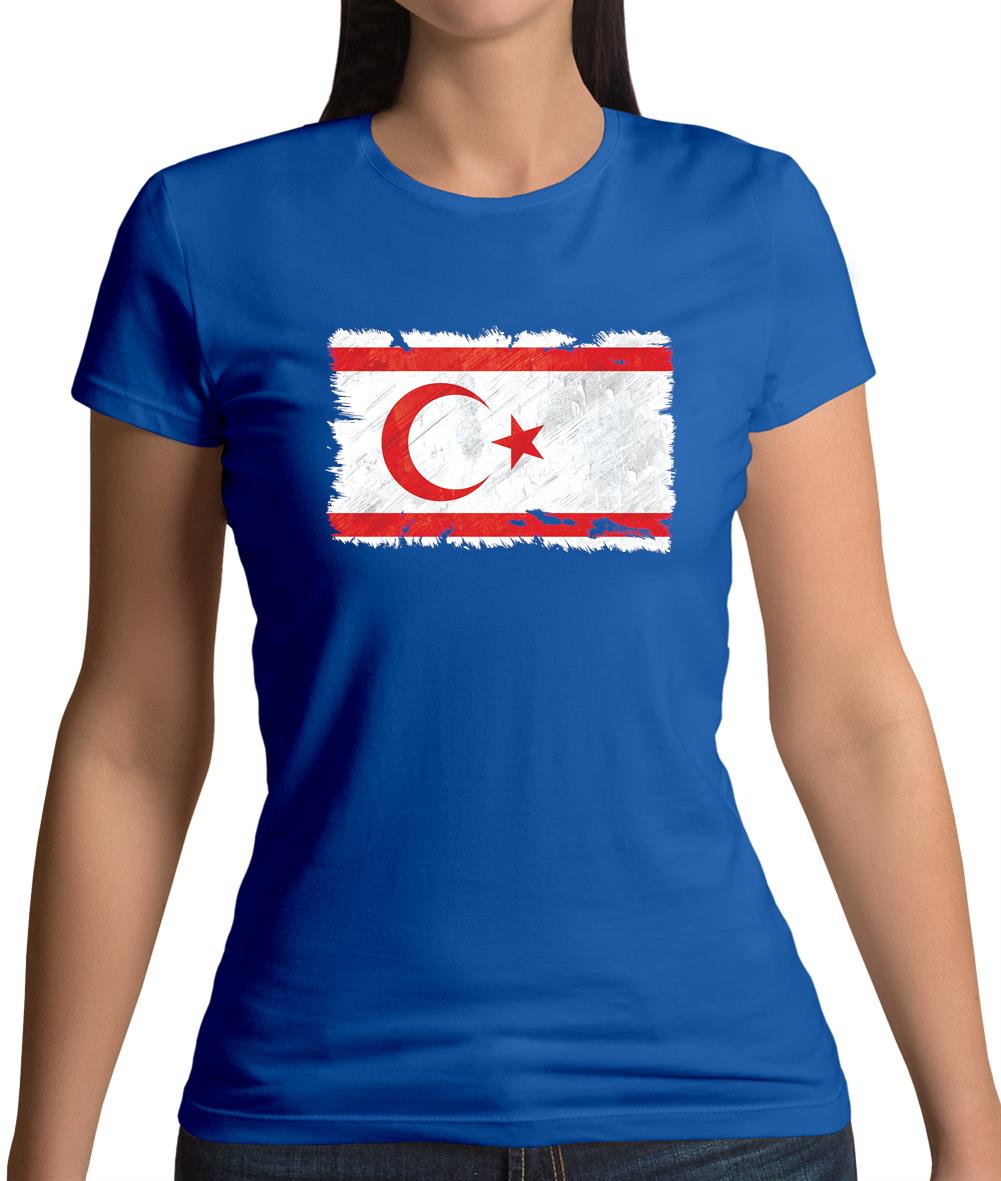 Turkish Republic Of Northern Cyprus Grunge Style Flag Womens T-Shirt Turkish Republic Of Northern Cyprus Grunge Style Flag Womens T-Shirt