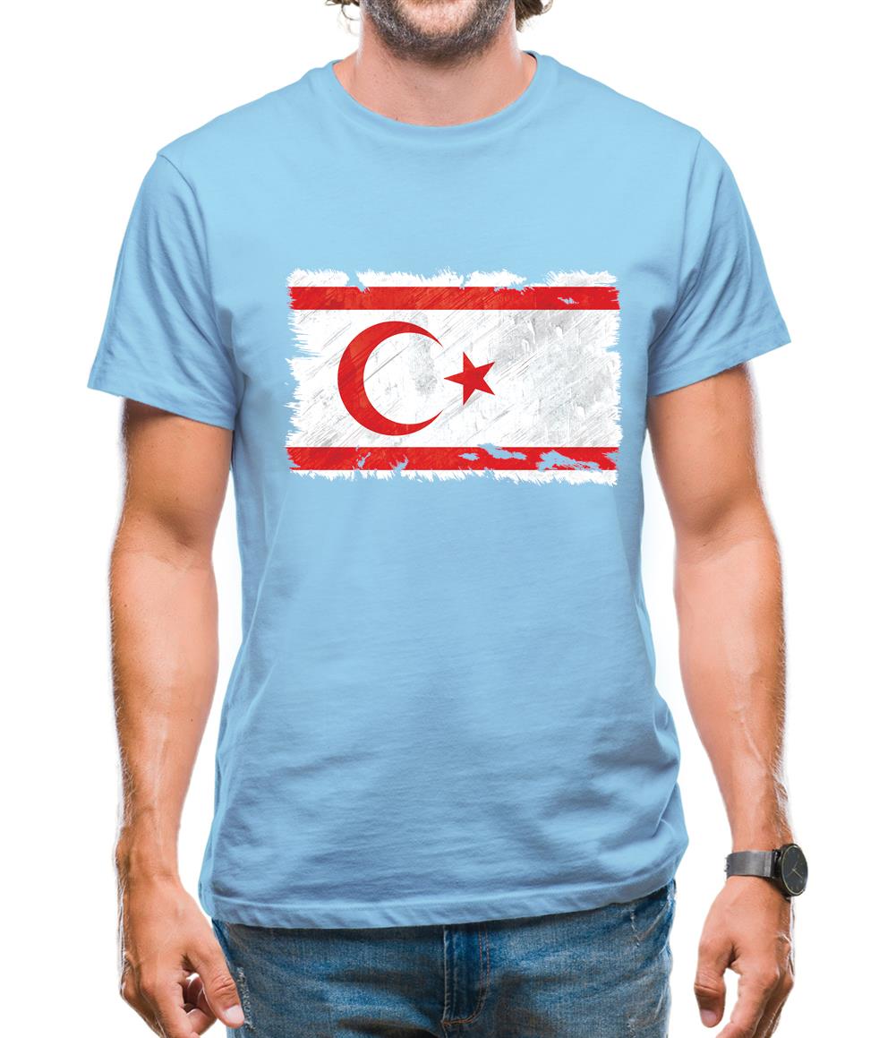 Turkish Republic Of Northern Cyprus Grunge Style Flag Mens T-Shirt Turkish Republic Of Northern Cyprus Grunge Style Flag Mens T-Shirt