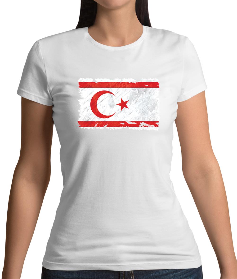 Turkish Republic Of Northern Cyprus Grunge Style Flag Womens T-Shirt Turkish Republic Of Northern Cyprus Grunge Style Flag Womens T-Shirt