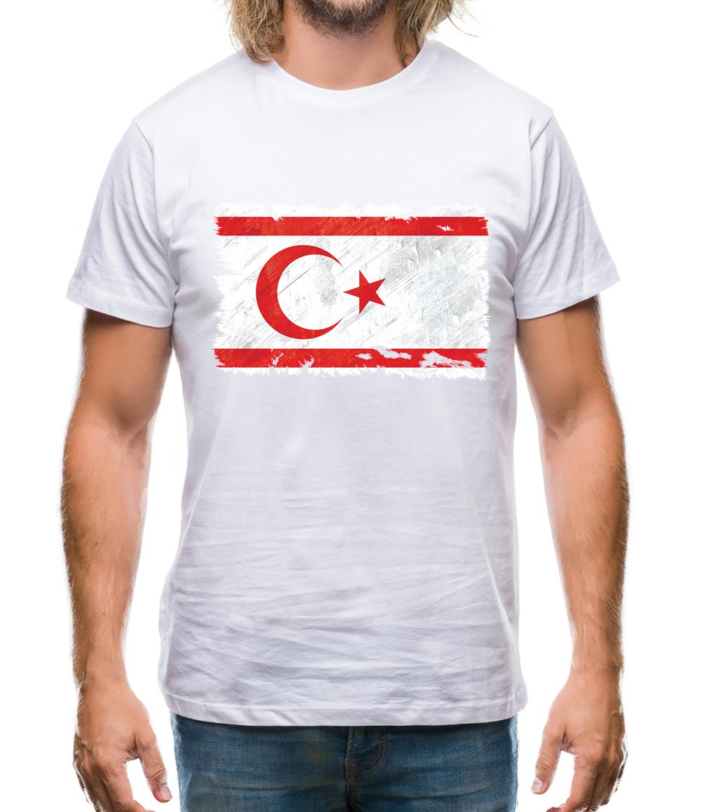 Turkish Republic Of Northern Cyprus Grunge Style Flag Mens T-Shirt Turkish Republic Of Northern Cyprus Grunge Style Flag Mens T-Shirt