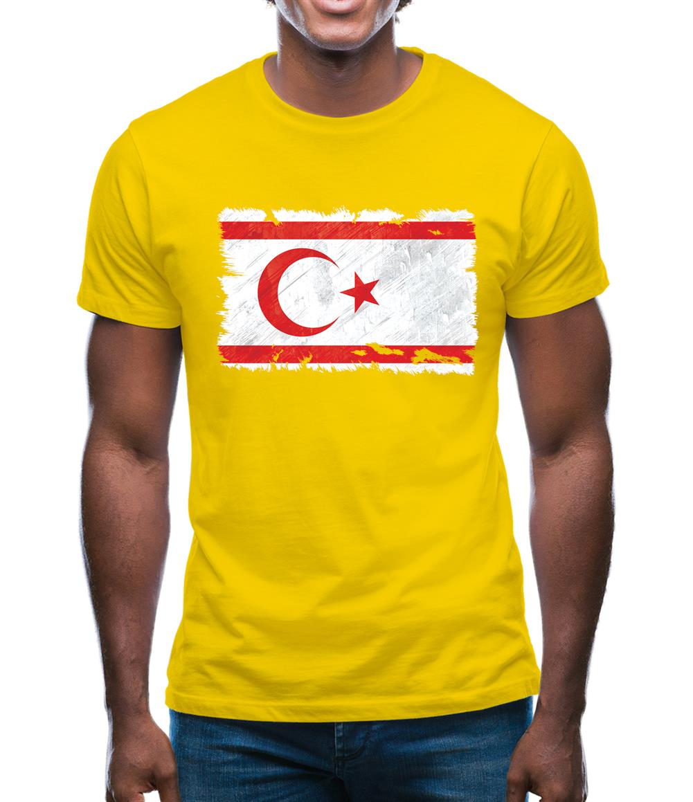 Turkish Republic Of Northern Cyprus Grunge Style Flag Mens T-Shirt Turkish Republic Of Northern Cyprus Grunge Style Flag Mens T-Shirt