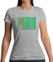 Turkmenistan Barcode Style Flag Womens T-Shirt Turkmenistan Barcode Style Flag Womens T-Shirt