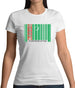 Turkmenistan Barcode Style Flag Womens T-Shirt Turkmenistan Barcode Style Flag Womens T-Shirt