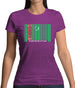 Turkmenistan Barcode Style Flag Womens T-Shirt Turkmenistan Barcode Style Flag Womens T-Shirt
