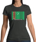 Turkmenistan Barcode Style Flag Womens T-Shirt Turkmenistan Barcode Style Flag Womens T-Shirt