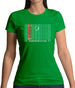 Turkmenistan Barcode Style Flag Womens T-Shirt Turkmenistan Barcode Style Flag Womens T-Shirt