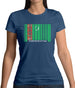 Turkmenistan Barcode Style Flag Womens T-Shirt Turkmenistan Barcode Style Flag Womens T-Shirt