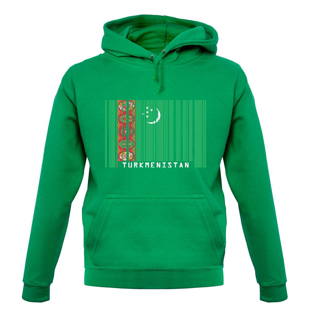 Turkmenistan Barcode Style Flag unisex hoodie Turkmenistan Barcode Style Flag unisex hoodie