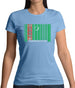 Turkmenistan Barcode Style Flag Womens T-Shirt Turkmenistan Barcode Style Flag Womens T-Shirt