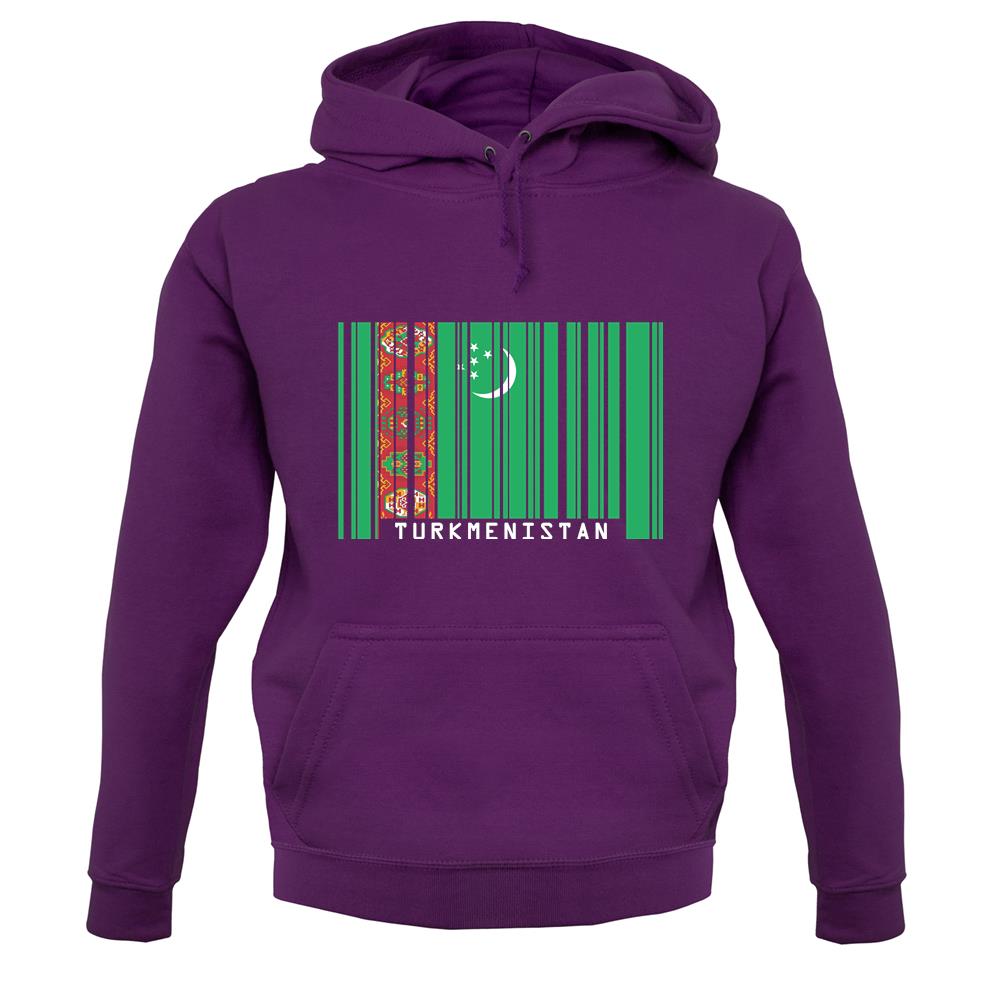 Turkmenistan Barcode Style Flag unisex hoodie Turkmenistan Barcode Style Flag unisex hoodie