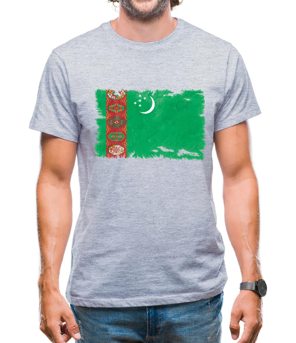 Turkmenistan Grunge Style Flag Mens T-Shirt Turkmenistan Grunge Style Flag Mens T-Shirt